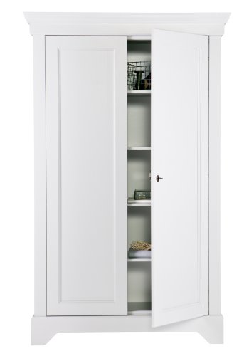 WOOOD Isabel skab, m. 2 lger og 4 hylder - hvid fyrretr og melamin