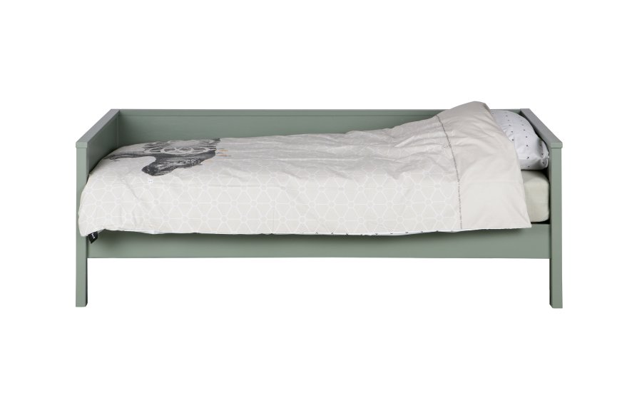 WOOOD Nikki junior sofa sengeramme, ekskl. lamelbund, madras og skuffe - jade grn fyrretr (90x200)