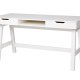 WOOOD Nikki skrivebord, m. 1 rum og 2 skuffer - hvid fyrretr (140x62)