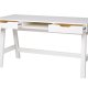 WOOOD Nikki skrivebord, m. 1 rum og 2 skuffer - hvid fyrretr (140x62)