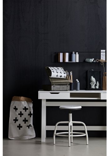 WOOOD Nikki skrivebord, m. 1 rum og 2 skuffer - hvid fyrretr (140x62)