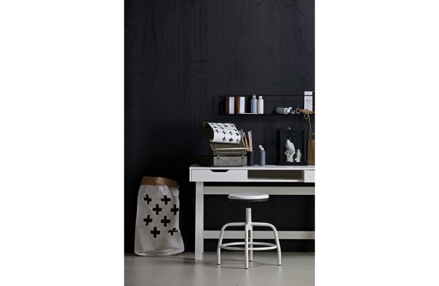 WOOOD Nikki skrivebord, m. 1 rum og 2 skuffer - hvid fyrretr (140x62)