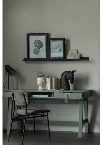 WOOOD Nikki skrivebord, m. 1 rum og 2 skuffer - jade grn fyrretr (140x62)