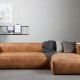 WOOOD Bean hjrnesofa, venstre - cognac lderfiber/polyester