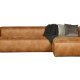 WOOOD Bean hjrnesofa, hjre - cognac lderfiber/polyester