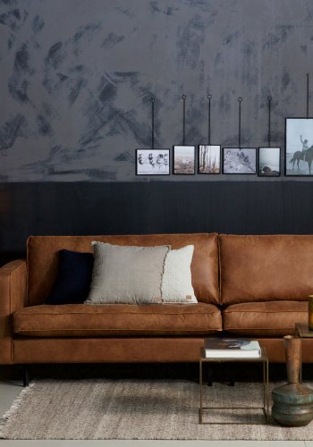 BEPUREHOME Rodeo 3 pers. sofa - cognac stof