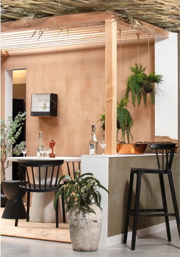 WOOOD Bliss spisebordsstol, stabelbar - sort plastik