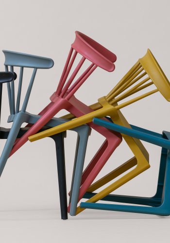 WOOOD Bliss spisebordsstol, stabelbar - sort plastik