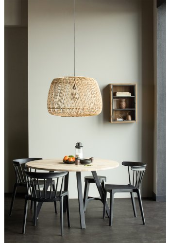 WOOOD Bliss spisebordsstol, stabelbar - sort plastik