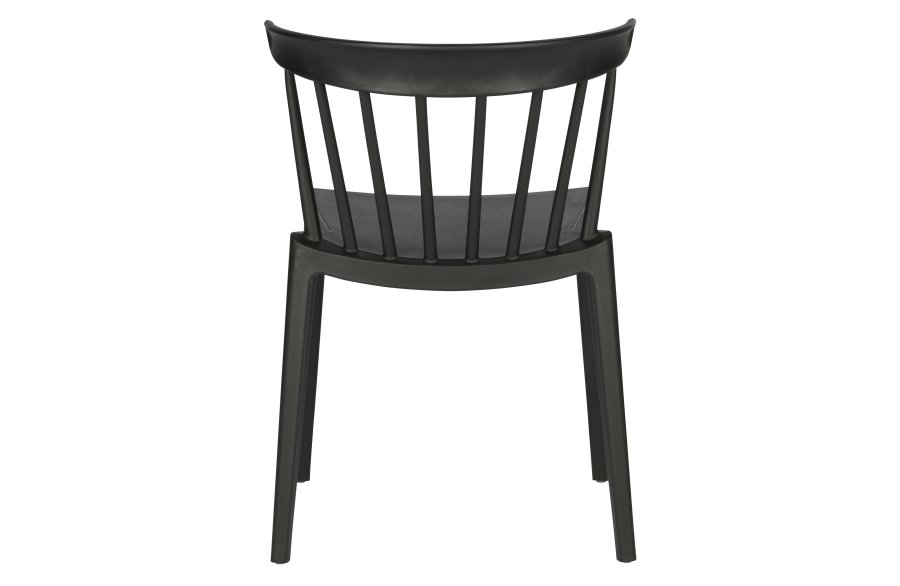 WOOOD Bliss spisebordsstol, stabelbar - sort plastik