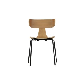 BEPUREHOME Collection spisebordsstol - natur askefinér og sort stl