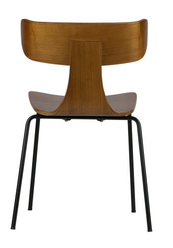 BEPUREHOME Collection spisebordsstol - brun askefinér og sort stl