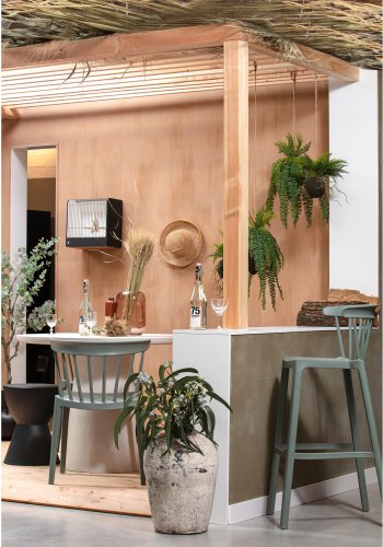 WOOOD Bliss spisebordsstol, stabelbar - jade grn plastik