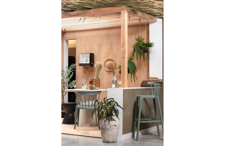 WOOOD Bliss spisebordsstol, stabelbar - jade grn plastik