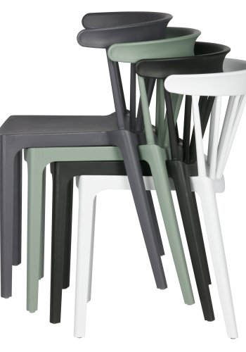 WOOOD Bliss spisebordsstol, stabelbar - jade grn plastik