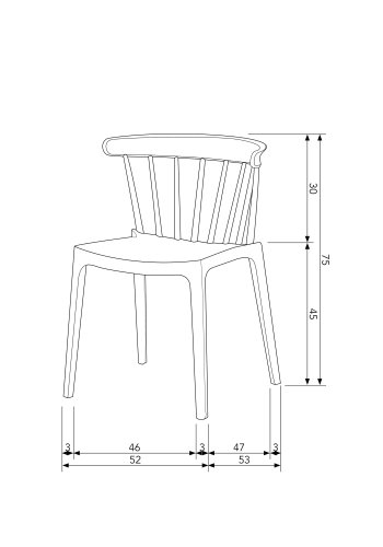 WOOOD Bliss spisebordsstol, stabelbar - jade grn plastik