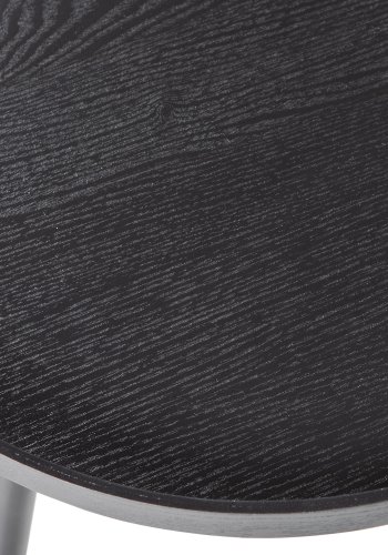 WOOOD Mesa sidebord L, rund - sort MDF og fyrretr (60)