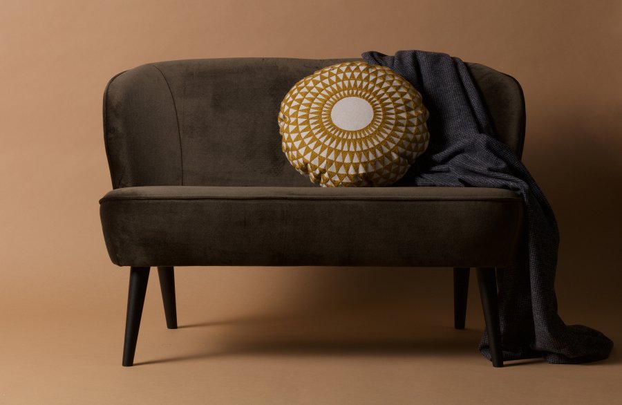 WOOOD Sara lille sofa - varn grn polyester fljl og tr