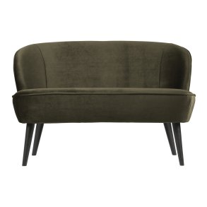 WOOOD Sara lille sofa - varn grn polyester fljl og tr