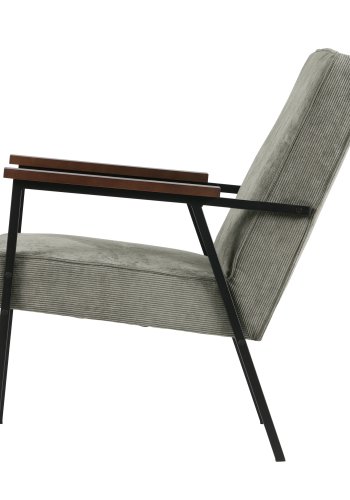 WOOOD Sally lnestol - forvitret grn polyester/polyamid fljl og stl