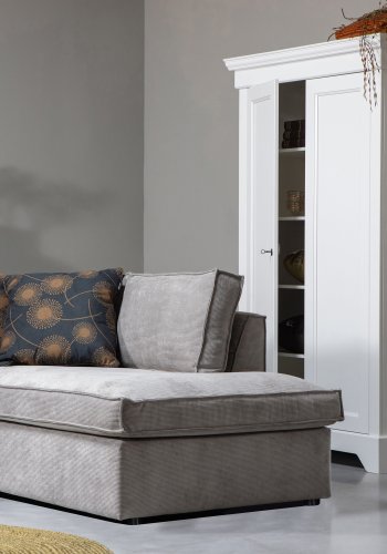 WOOOD Thomas hjrnesofa, hjre - forvitret grn polyester/polyamid fljl