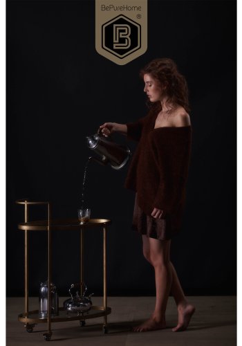 BEPUREHOME Collection rullebord, m. 2 glashylder og hjul, oval - antik messing metal (67x35)