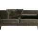 WOOOD Rocco sofa - varm grn polyester og sort birketr