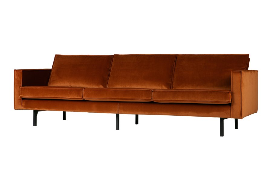 BEPUREHOME Rodeo 3 pers. sofa - rust fljl