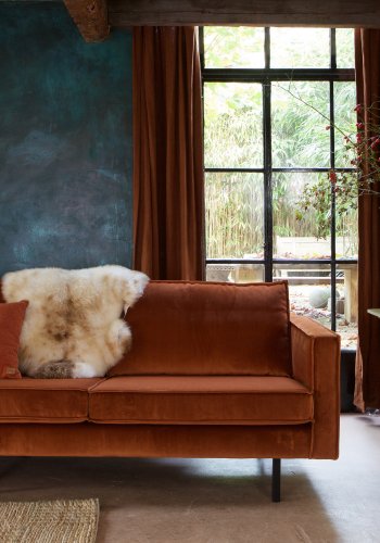 BEPUREHOME Rodeo 3 pers. sofa - rust fljl