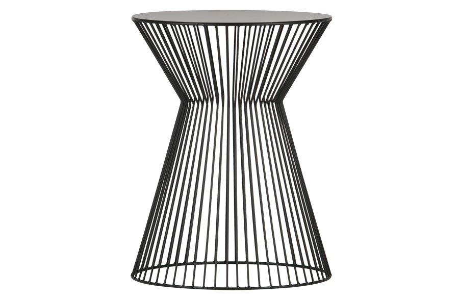 WOOOD Suus sidebord, rund - sort metal (35)