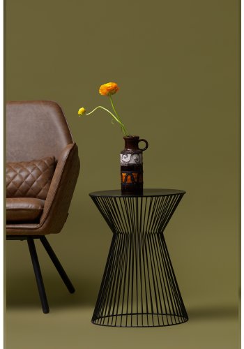 WOOOD Suus sidebord, rund - sort metal (35)