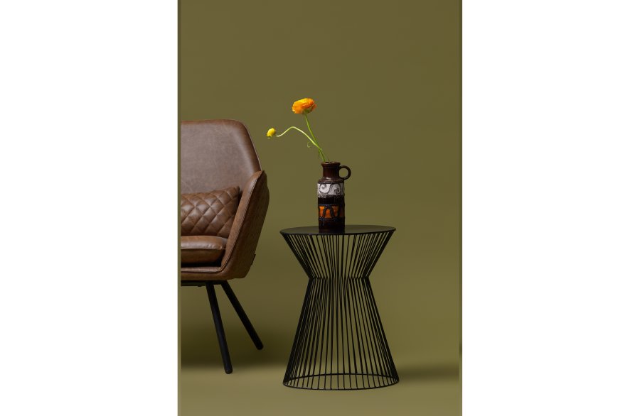 WOOOD Suus sidebord, rund - sort metal (35)