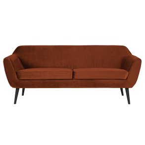 WOOOD Rocco sofa - rust polyester og sort birketr