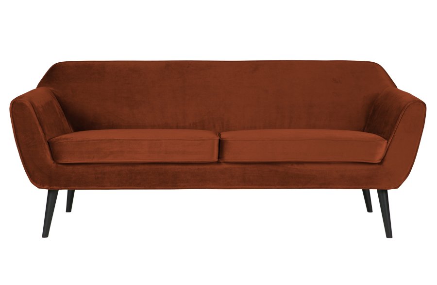 WOOOD Rocco sofa - rust polyester og sort birketr