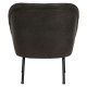BEPUREHOME Vogue lnestol - sort stof og sort metal
