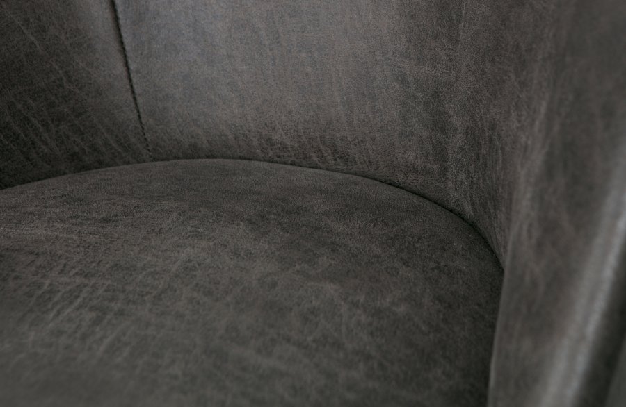 BEPUREHOME Vogue lnestol - sort stof og sort metal