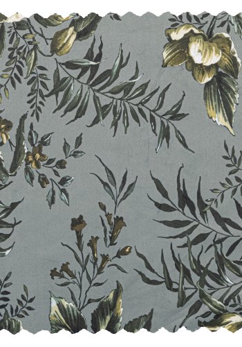 BEPUREHOME Vogue spisebordsstol - gr fljl polyester m. valmueprint og sort metal