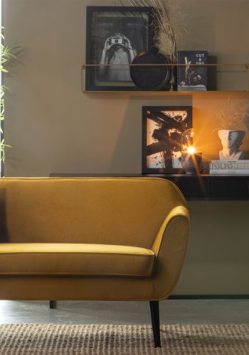 WOOOD EXCLUSIVE Silas sidebord, m. 2 skuffer - sort Blacknight brstet asketr og metal (140x40)