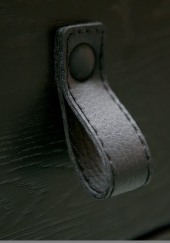 WOOOD EXCLUSIVE Silas sidebord, m. 2 skuffer - sort Blacknight brstet asketr og metal (140x40)