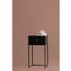 WOOOD Zola sengebord, m. 1 skuffe - sort tr og metal (40x35)
