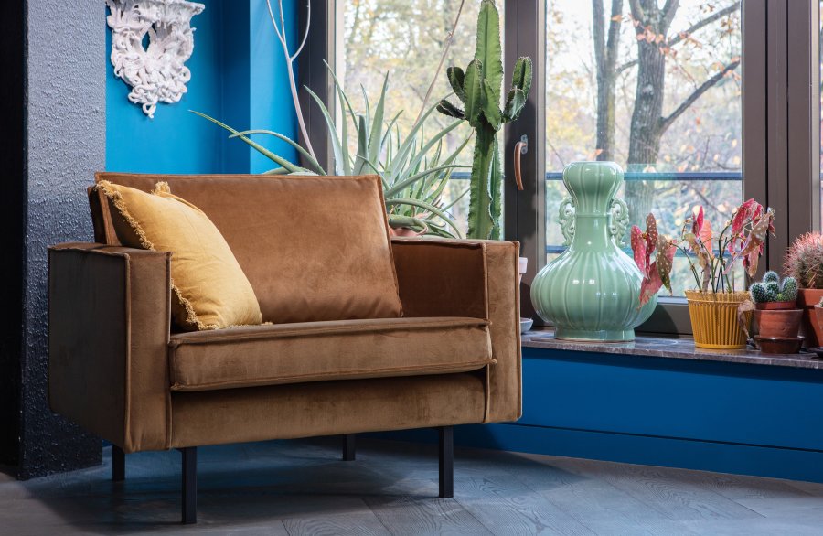 BEPUREHOME Rodeo lnestol - honning gul fljl