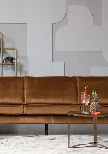 BEPUREHOME Rodeo 3 pers. sofa - honning gul fljl