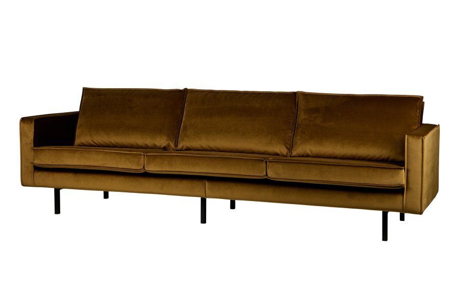 BEPUREHOME Rodeo 3 pers. sofa - honning gul fljl