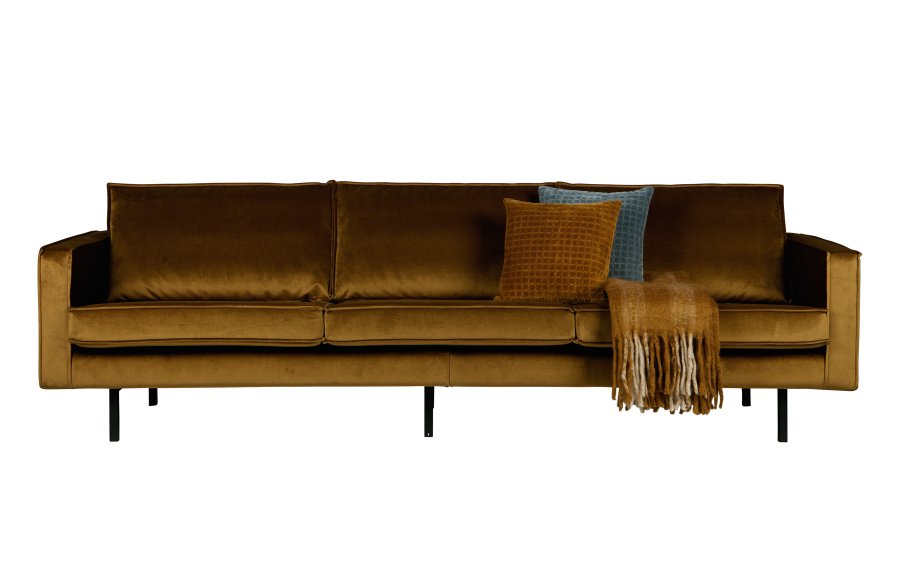 BEPUREHOME Rodeo 3 pers. sofa - honning gul fljl