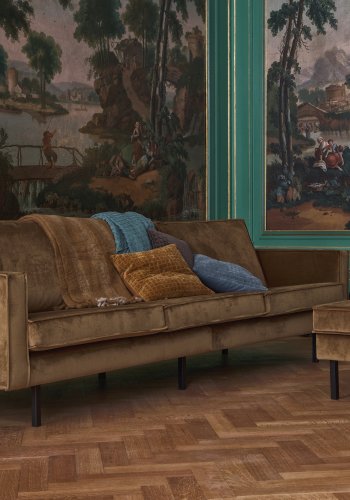 BEPUREHOME Rodeo 3 pers. sofa - honning gul fljl