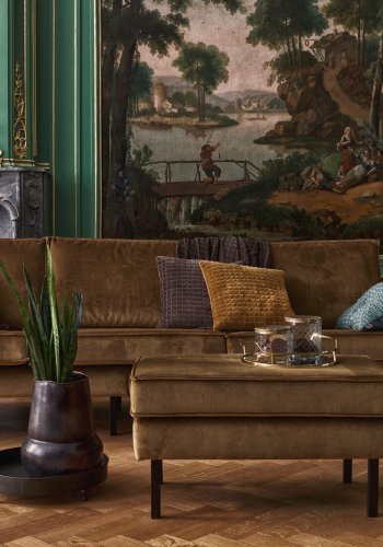 BEPUREHOME Rodeo 3 pers. sofa - honning gul fljl