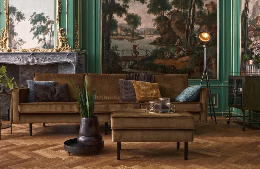 BEPUREHOME Rodeo 3 pers. sofa - honning gul fljl