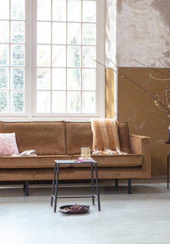 BEPUREHOME Rodeo 3 pers. sofa - honning gul fljl