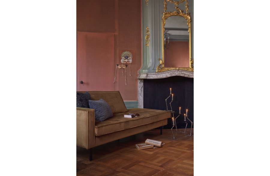 BEPUREHOME Rodeo daybed, venstre - honning gul fljl