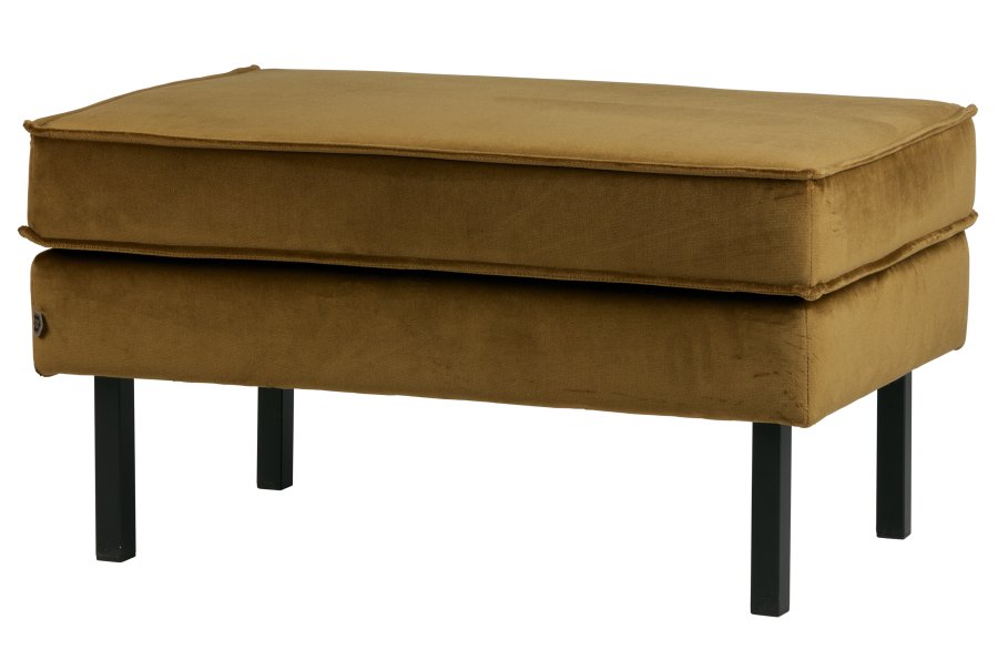 BEPUREHOME Rodeo puf - honning gul fljl (84x54)